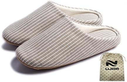 Indoor Slippers Soft Home Autumn Winter Memory Foam Wood Floor Couple Men Women Warm, White, US5 - 6 - UK4 - 5 - EUR35 - 37