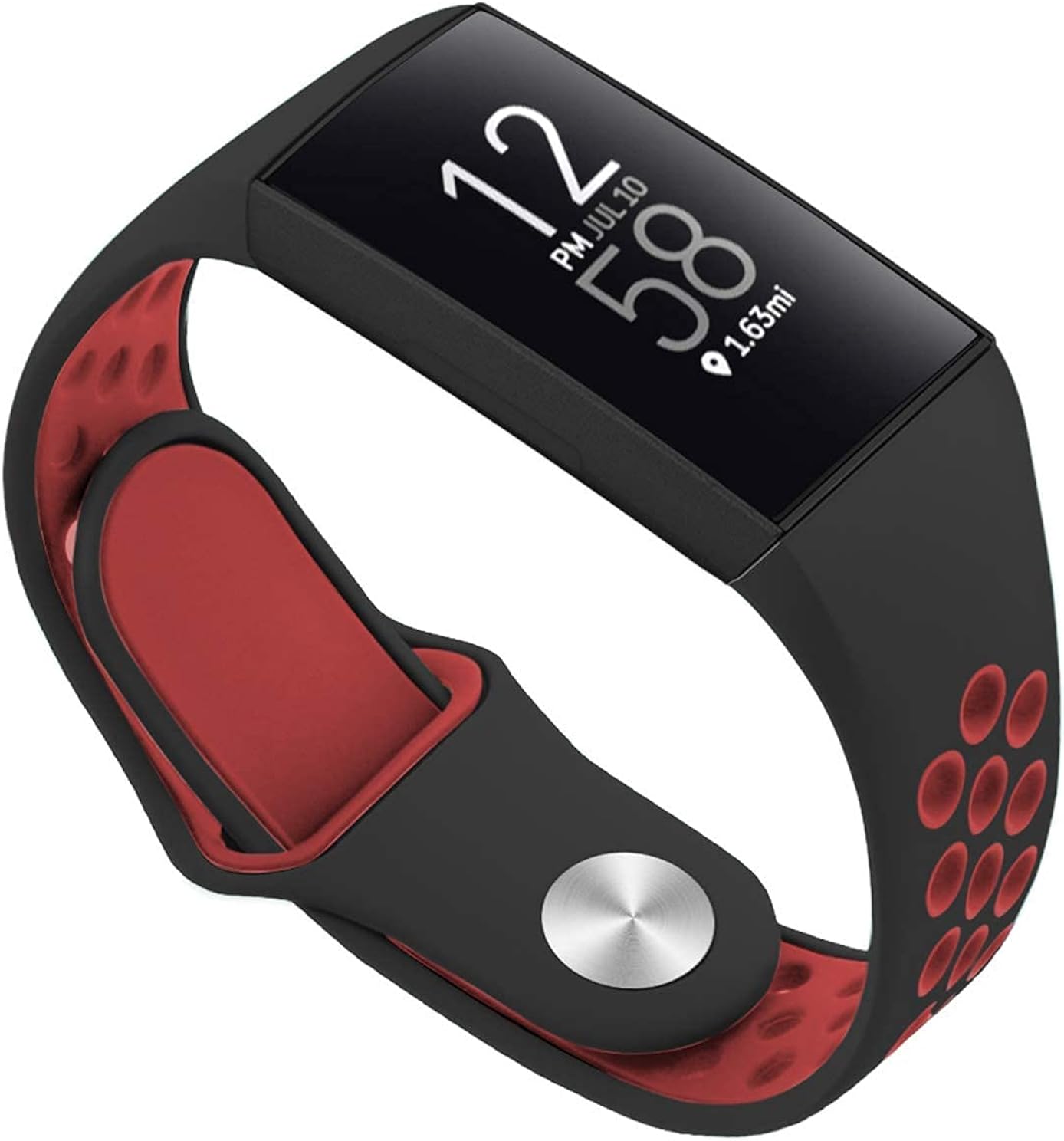 Armband kompatibel mit Fitbit Charge 4/Charge 3, Silikon