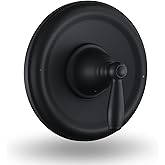 BAYDOW T2151 Pressure Balancing Tub and Shower Valve Trim Kit, Compatible with Moen Posi-Temp Valve, Matte Black