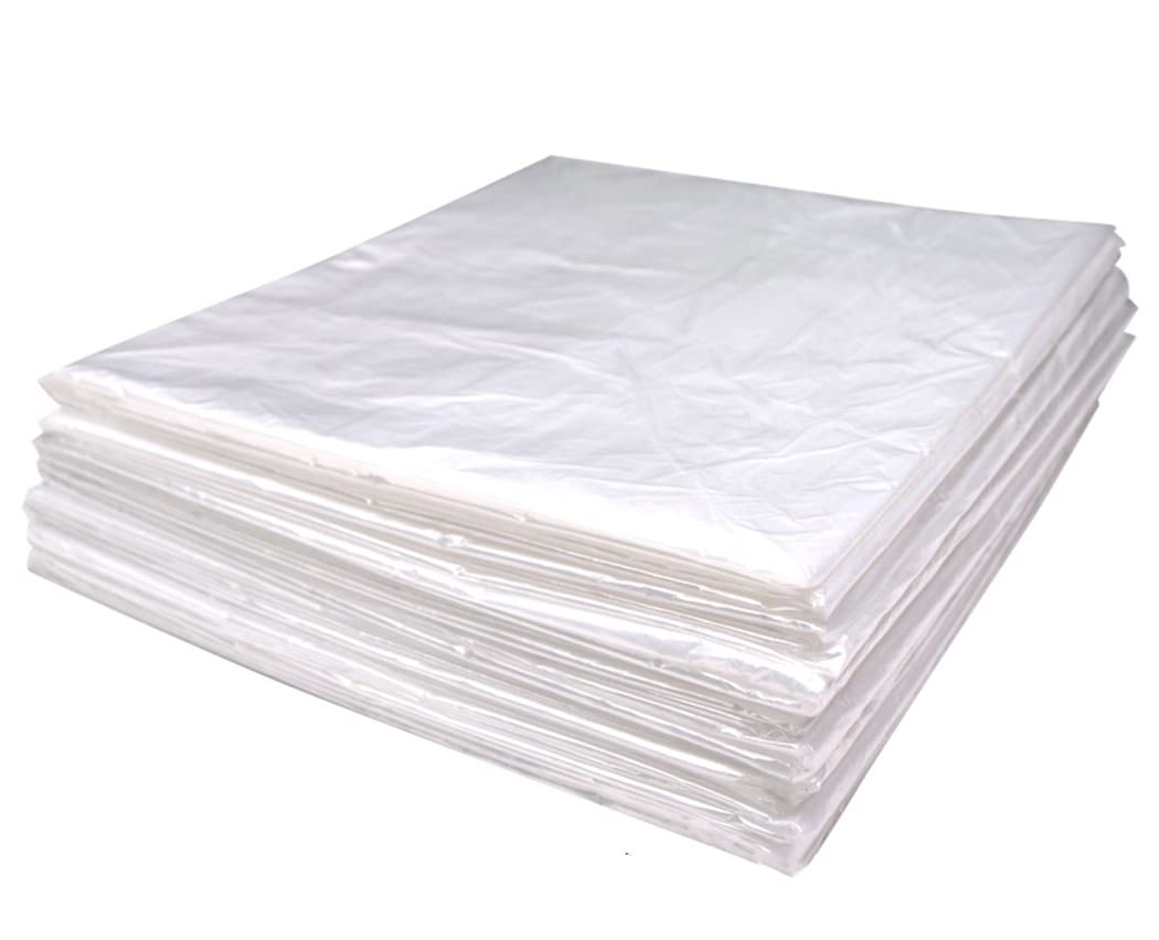 Disposable Sauna Blanket Liners, 50PCS Plastic Sauna Bags for Body Wrap Used Inside a Far Infrared Sauna Blanket, 43"x83" PVC Plastic Sheeting for Beauty Salon Use in Saunas,Bathtub Bag(Upper Opening)