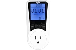 YICHENG Multifunctional YC05-US Energy Meters Socket Wattmeter Power Monitor for US with Electricity Consumption Meter,Let it Help You Better Control Your Electricity Bills. (Blue Backlight)