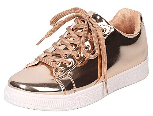 Cambridge Select Women's Round Toe Classic Basic Solid Fashion Sneaker