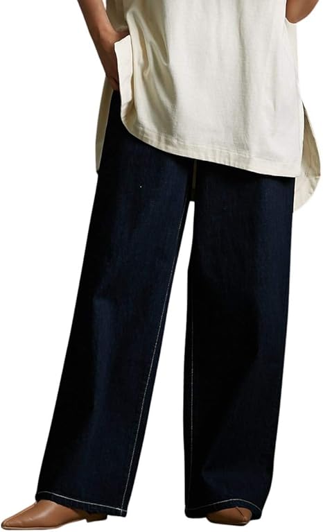 Amazon Nissen ニッセン パンツ 標準サイズ 綿１００ 女性らしいゆるシルエット超ワイドパンツ ロングパンツ 通販