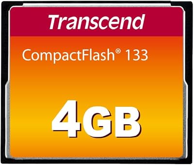 Transcend 4GB CompactFlash 133 Memory Card CF Ultra DMA 4 MLC NAND DSLRs