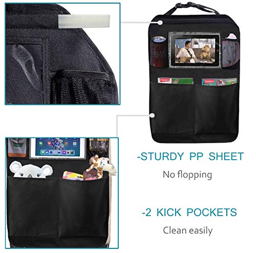 2 Protectors+Pockets+Covers+Backseat+Black