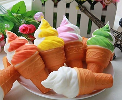 One Jumbo (7") Random Color Ice Cream Squishy - Super Slow Rising Cute Kawaii Toy