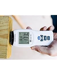 Medidor de Humedad: nuevo LCD retroiluminado Display  Prueba niveles de humedad y detector de temperatura en madera, hormigón, Tierra y 100 Otros Materiales. Herramienta para fugas de agua, moho, Wet materiales de construcción & Leña.