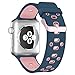 Band for Apple Watch 42mm, Alritz Silicone Sport Straps Replacement Wristband Bracelet for Apple Watch Series 3/Series 2/Series 1/Nike+, Free Protective Case Included (Blue Pink)