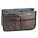 Premium Purse Organizer - Perfect Handbag Organizer Insert to Keep Your Personal Essentials Organized & Accessible - 13 Pockets - Study - Durable - Stylish (L-Brown)