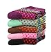 SDBING Women's Soft Comfortable Thicken Warm Rabbit Hair Wool Cashmere Socks 5 Pack,Style D30,Size 6-11
