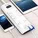 HOLSEM 8 Outlets Surge Protector Power Strip with 2 USB Charging Ports (2.4 A, 5V) and 6’ Heavy Duty Extension Cord,White