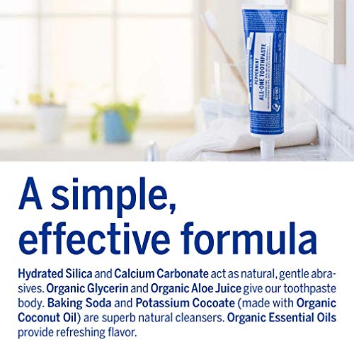 Dr. Bronner’s AllOne Toothpaste (Peppermint, 5 Ounce) 70 Organic