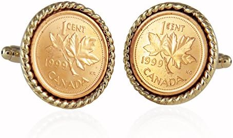 Canadian Maple Leaf Coin Cufflinks By Jewelry Mountain