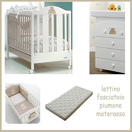 Lit Bebe Couette Brode Theo Baby Matelas Dehoussable Italie Amazon Fr Bebes Puericulture