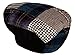 Men's Multi Pattern Patchwork Wool Blend Newsboy Ivy Golf Hunting Hat (MULTI-BLUE, SM)