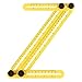 Angle-izer Template Tool, Couslash Multi-Angle Measuring Ruler,Angle Ruler Measures All Angles and Forms Angle Measurement Tool for Handymen Builders Craftsmen