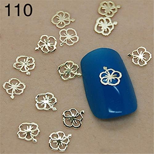 10Pcs Nail Jewelry Trend Nail Super Popular 18K Metal Nail Thin Metal Nail Patch Naill Sticker 10Pcs/Pag 10pc 110