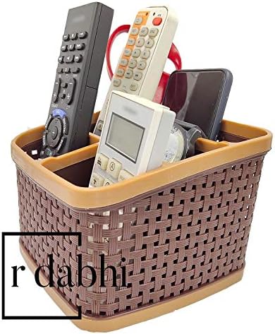 R Dabhi Storage Organiser Stand, Plastic Desk Organizer Items for Cosmetic, Pen, Mobile and Remote and Kitchen, 1 pc Assorted Color