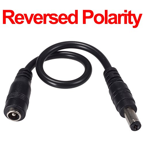 SoulBay 5.5 x 2.1mm Jack Reverse Polarity Converter Cable for Guitar Piano Pedals