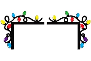 Pigort Christmas Door Toppers Funny Christmas Door/Window Coner Decorations Snowman Santa Windows Walls DIY Craft for Party Ornament