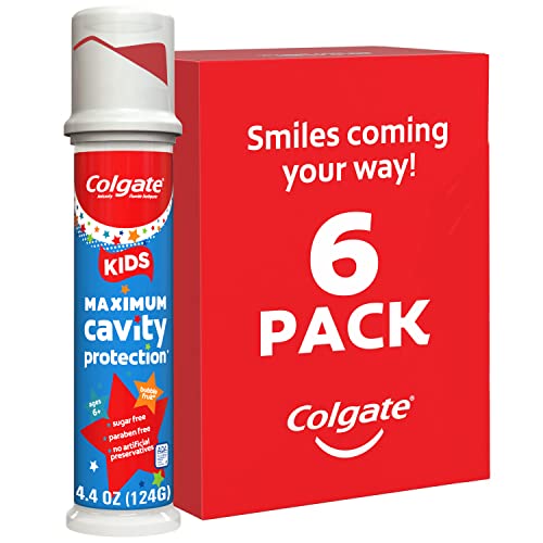 Colgate Kids Toothpaste Pump with Fluoride, Anticavity & Cavity