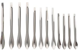 Hemobllo Stainless Steel Measuring Scoop Set for Laboratory Sampling Precision Experimental Metal Lab Spoon for University Re