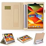 Lenovo Yoga Tab 3 Plus/Lenovo Yoga Tab 3 Pro 10 X90F YT3-X703F 10.1 Case,Premium PU Leather Folio Cover for Lenovo Yoga Tab 3 Plus 10.1/Lenovo Yoga Tab 3 Pro 10.1-Inch Tablet (Gold)