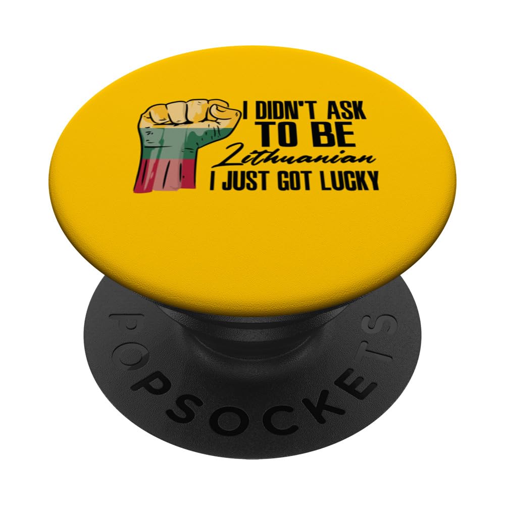 Lithuanian Lithuania Flag Grown Lithuanian Roots Patriot PopSockets Swappable PopGrip
