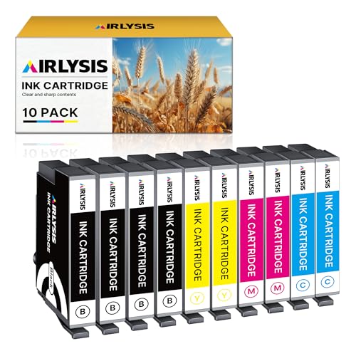AIRLYSIS Ink Cartridge Compatible with Expression Home XP 2100 XP 2105 XP 2150 XP 4105 XP 4100 XP 2155 XP 3100 XP 4150 XP 3155 XP 3105 XP 3150 Pack of 10