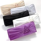 Elegant Rose Satin Bridal Prom Evening Party Clutch Bag Purse Handbag