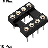 sourcing map 10pcs DIP IC Socket 2.54mm Pitch 8 Pin 2 Row Solder Adaptor view 3