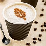 Nationwide Paper 12oz Black Ripple Hot Cups with Lids - 50 Pcs view 9