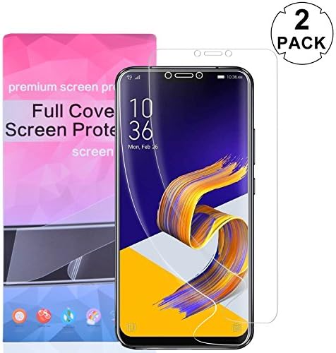 Asus Zenfone 5z ZS620KL Screen Protector (NOT GLASS), [2 PACK] KTtwo Full Coverage HD Clear TPU Film Cover Curved Edge Screen Protector for Asus Zenfone 5z ZS620KL 6.2 Inch Smartphone Anti-Bubble Film