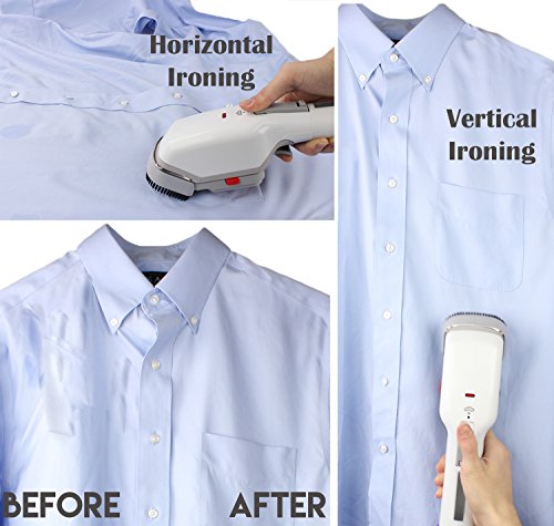 Handheld Electric Clothing Steamer with Brush For Home and Travel by bogo Brands