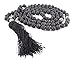 108 Black Lava Stone Mala Necklace or Wrist Wrap for Meditation, Prayer, Japa, Tantra, Aromatherapy