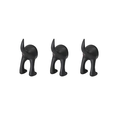 Ikea Set of Wall Mounted Dog Tail Hooks Black Kuwait Ubuy