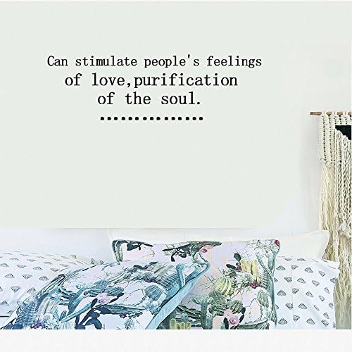 Can stimulate people's feelings, love can purify people's hearts. Vinyl Wall Art Inspirational Quotes and Saying Home decor Decal Sticker Size: 15'' X 40''