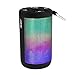 KZY Portable Wireless Bluetooth Speaker, New Upgrade Waterproof Shockproof Stereo Speaker with 3D Plus Enhanced Bass and 6 LED Visual Light, and Include One Free Mini Bluetooth Speaker Gifts(Black)
