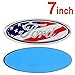Ruanye For FORD 7 Inch Front Grille Tailgate Emblem, 3D Oval 3M Double Side Adhesive Tape Sticker Badge for Ford Escape Excursion Expedition Freestyle F-150 F-250 F350 (American Flag B)