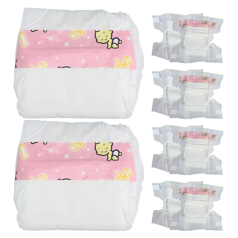 Homoyoyo 10pcs Doll Nappies Pretend Play Accessories for Dolls Easy to Wear Diapers Dress Up Nurturing for Boys And Role Play