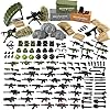 Feleph Set Di Armi E Accessori Militari Per Soldatini – Kit Tattico WW2 SWAT In Mimetica – Compatibile Con Mattoncini