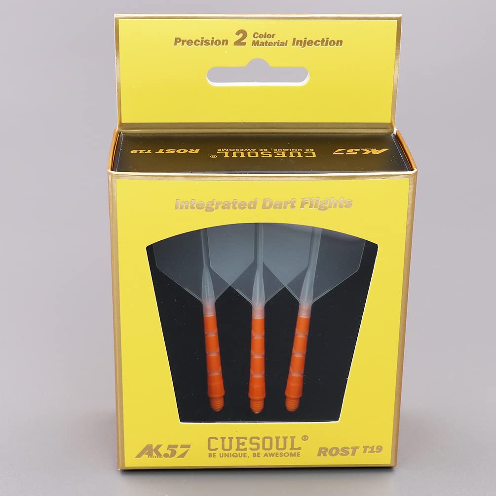 CUESOUL ROST T19 Integrated Dart Shaft and Flights Big Wing Shape,Set of 3
