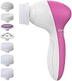 Facial Cleansing Brush [Newest 2021], PIXNOR Waterproof Face Spin Brush with 7 Brush Heads for Deep Cleansing, Gentle Exfoliating, Removing Blackhead, Massaging