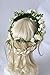 Sunrisee Flower Headband Women Floral Crown Headpiece with Adjustable Ribbon for Wedding Festivals, White