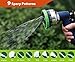 Pexio Professional Garden Hose Nozzle Spray Nozzle, 9 Adjustable Watering Patterns, Metal Body & Grip, High Pressure - Suitable for Watering Lawn and Garden, Washing Dogs & Pets