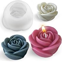 MUAECH Rose Flower Silicone Mold – 3D Candle & Cake Decor DIY Craft Mold