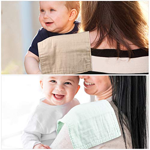Burp Cloths for Baby Boy Girl for Newborns, 100% Cotton Triple Layer Extra Soft & Absorbent Multi-Use Infant Burping Towels (Assorted) - Thumbnail 2