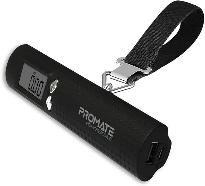 Promate Digital Luggage Scale with Power Bank, MultiFunction 3in1