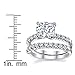 Metal Masters CO. Womens 2.5Ct Wedding Engagement Ring Band Set Fabulous Cushion CZ Sterling Silver 925