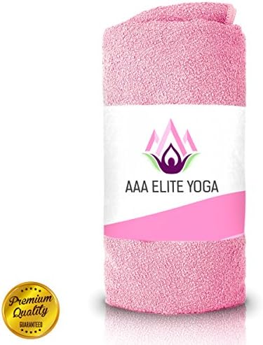 Microfiber Hot Yoga Towel – Soft, Non-Slip Grip Bikram Yoga Mat Cover – Super Sweat Absorbent, Thick, Skidless, Eco-Friendly – 24x72, Quick Dry for Exercise and Travel + eBook by AAA Elite Yoga …